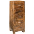 Quebec Dark 5 Drawer Tall Chest