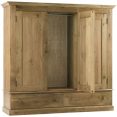 Country Oak Triple Wardrobe with Drawers