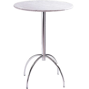 Bari Stool Table, White Marble