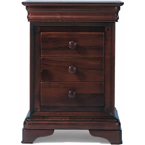 Louis Philippe 3 Drawer Bedside