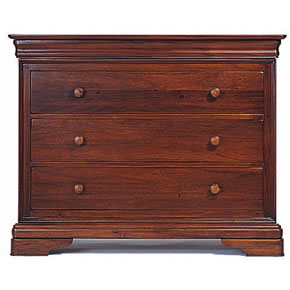 Louis Philippe Wide 4 Drawer Chest