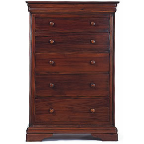 Louis Philippe Tall 6 Drawer Chest