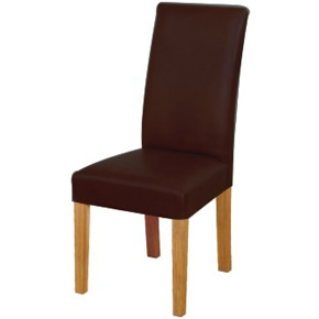 Ardennes Paris Leather Chair, Dark Brown