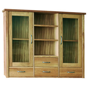 Telnita Windsor Sideboard Top, 2 Glass Doors, 4 Drawers