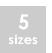 This product is available in 5 sizes