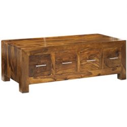 Quebec Dark 8 Drawer Coffee Table
