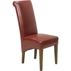 Quebec Dark Red Leather Chair