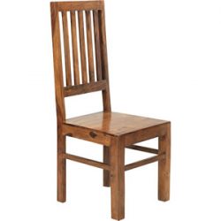 Quebec Dark Slatted Wooden Chair