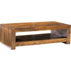 Quebec Dark Coffee Table with Shelf