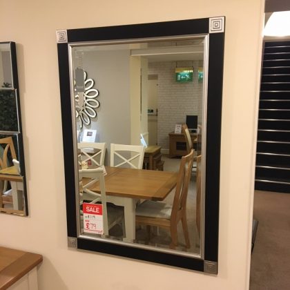 Britannia Black &amp; Silver Mirror