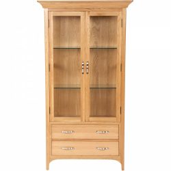 Paris Oak Display Cabinet