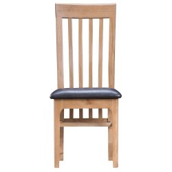 Chateaux Slatted Chair, Pu Seat