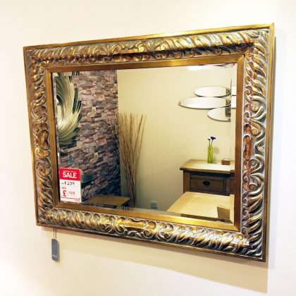 Deknudt Carved Mirror, Gold