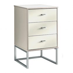 Knightsbridge II 3 Drawer Chest With Chrome Legs, 40cm Wide