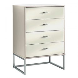 Knightsbridge II 4 Drawer Chest With Chrome Legs