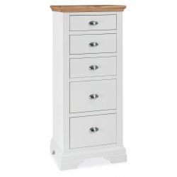 Bentley Designs 8006-75 Hampstead 5 Drawer Tall Chest