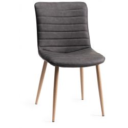  Erika Velvet Fabric Chair With Metal Legs