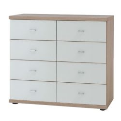  Knightsbridge 8 Drawer Chest, All Glass