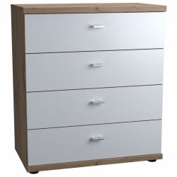  Belgravia 4 Drawer Chest, All Glass