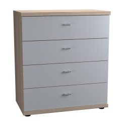  Knightsbridge 4 Drawer Chest, All Glass