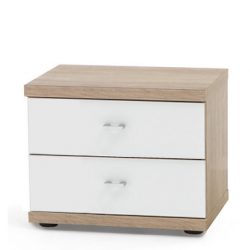 Knightsbridge 2 Drawer Bedside, All Glass