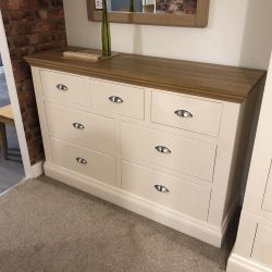 TCH Furniture Coelo 3 + 4 Drawer Chest, Oyster White