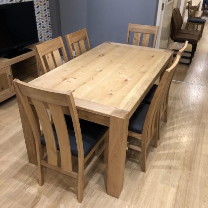 Turin Medium Extending Table + 6 Chairs