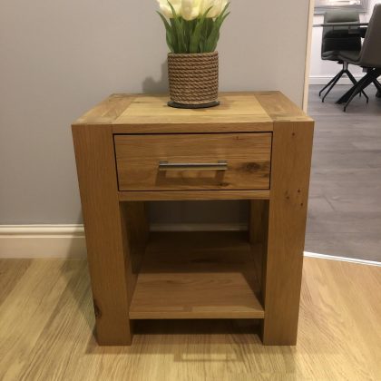 Turin Lamp Table With Drawer