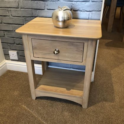 Florence 1 Drawer Side Table, Blonde