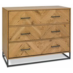 Bentley Designs 3033-78 Riva Oak 3 Drawer Chest