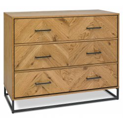 Bentley Designs 3003-78 Riva Oak 3 Drawer Chest