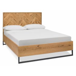 Bentley Designs Riva Oak Panel Bedstead, Double