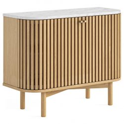 Essential Living Marlo Marble Top Small Sideboard