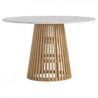 Essential Living Marlo Marble Top Round Dining Table