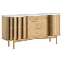 Essential Living Marlo Marble Top 3 Drawer Sideboard