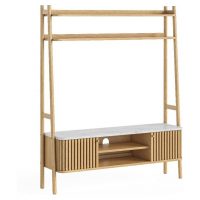 Essential Living Marlo Marble Top Small Ladder TV Media Unit