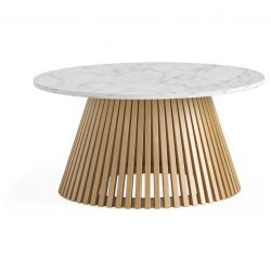 Essential Living Marlo Marble Top Round Coffee Table