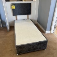  Natural Sleep Divan Base with Regent Strut Headboard, Single