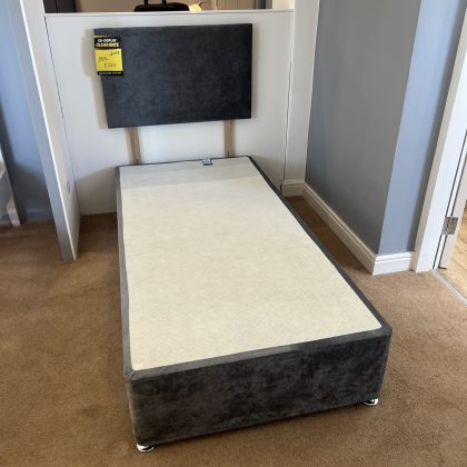 Natural Sleep Divan Base with Regent Strut Headboard, Single