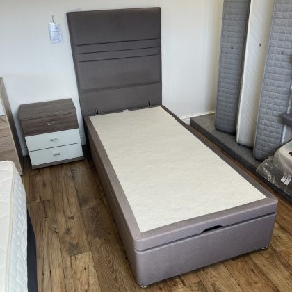 Natural Sleep End Lift Ottoman Base with Chichester Headbaord, Single