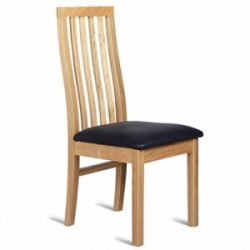 Quebec Slatted Leather Chair