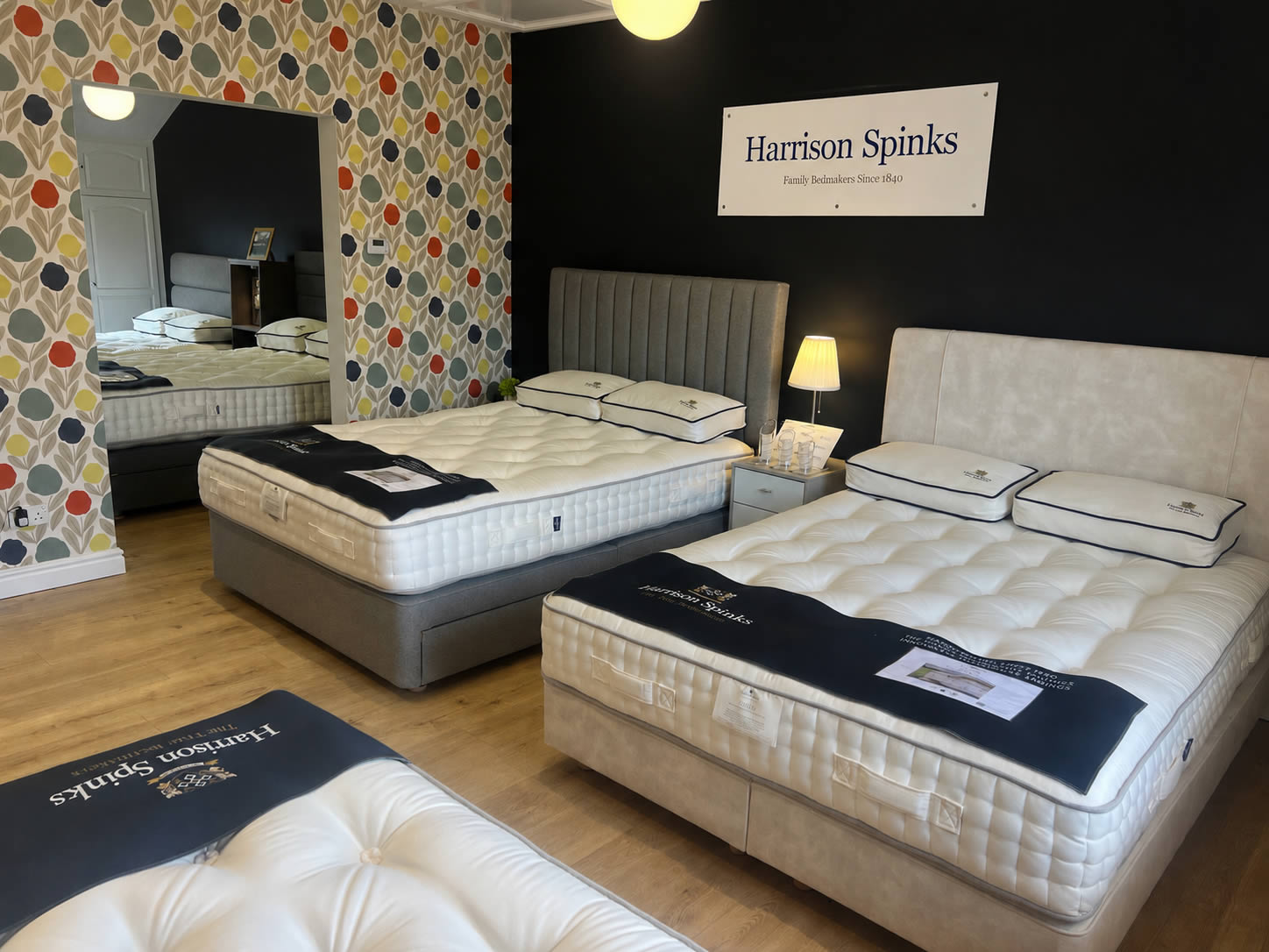 Harrison Spinks beds available to try at Mayfield Furniture in Somercotes, Derbyshire