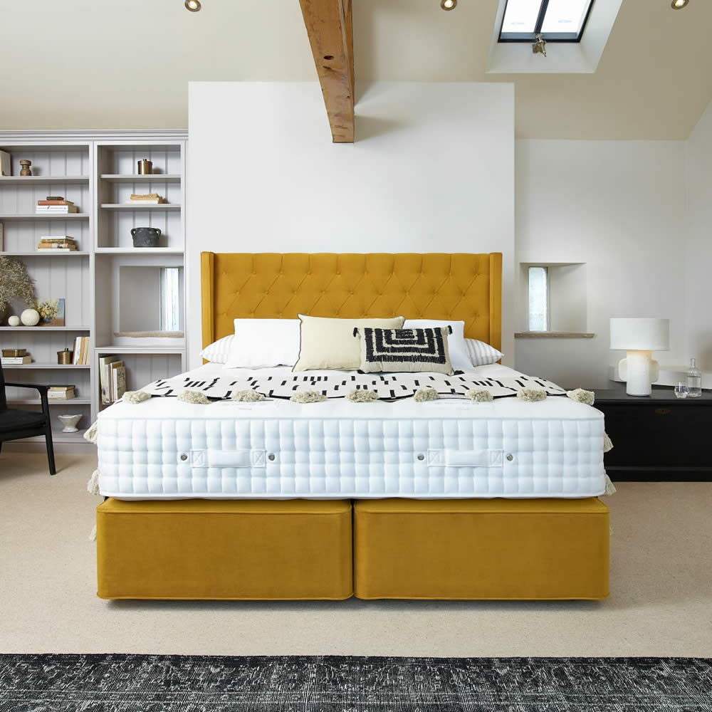 Harrison Spinks upholstered divan bed in a bedroom setting